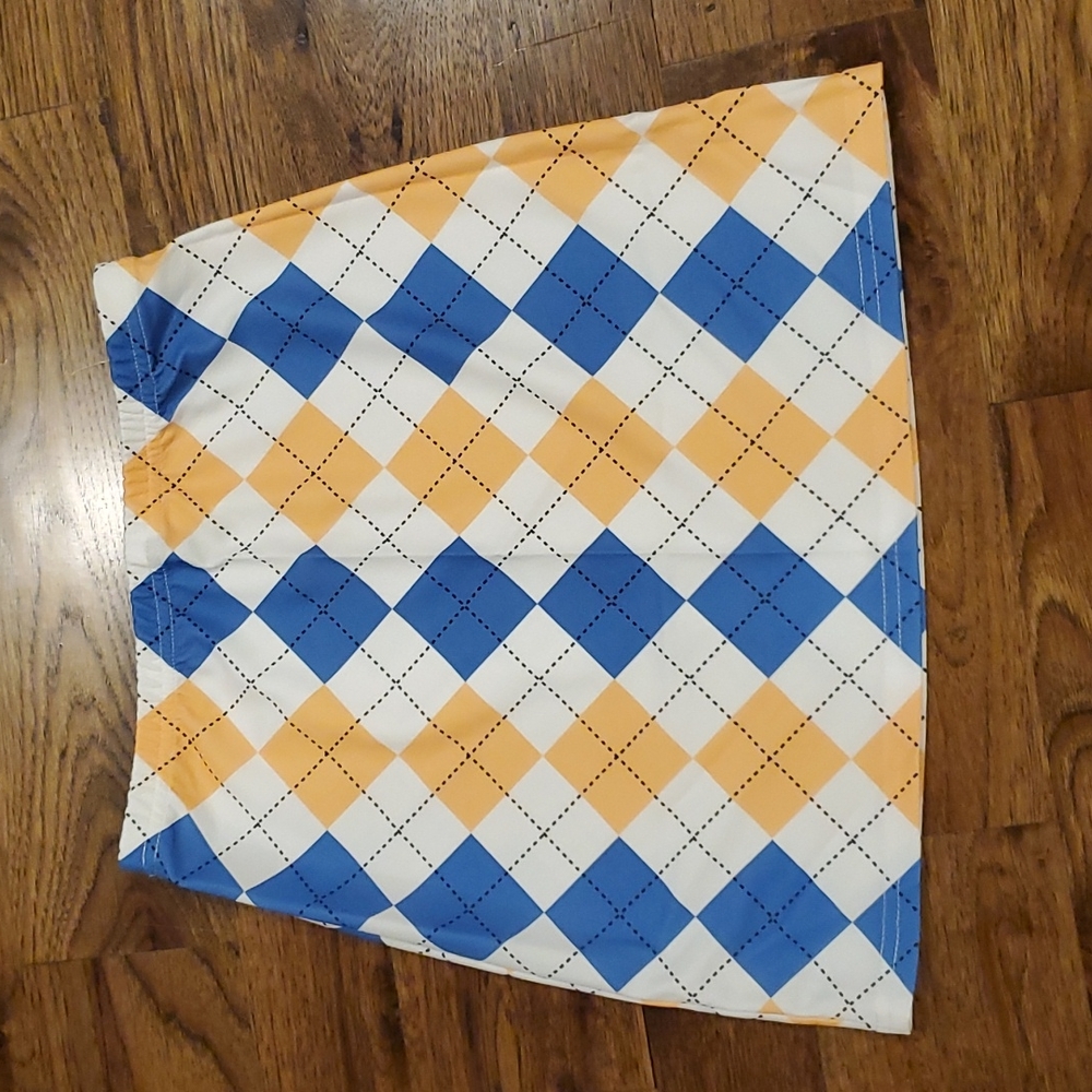 Womens Argyle elastic waist skirt size S